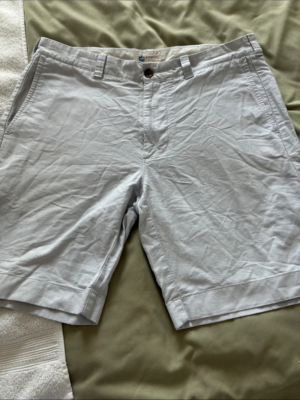 J. Crew Men’s Light Gray Flat Front Cotton Shorts